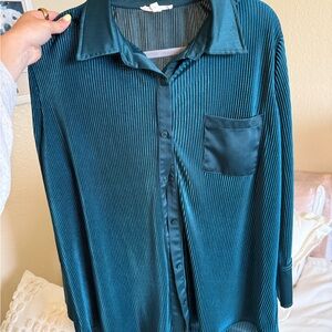 12th Tribe Blue Button-Up Shirt